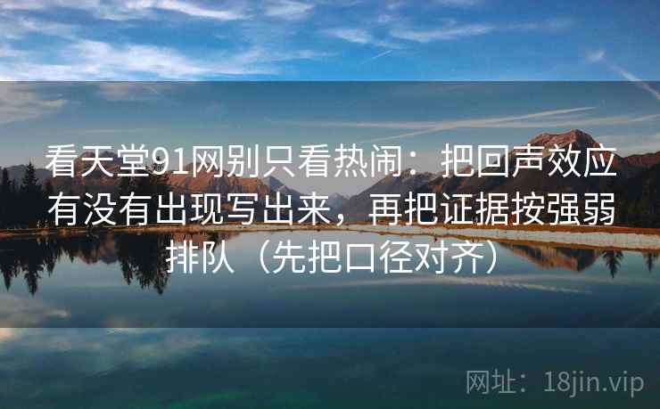 看天堂91网别只看热闹：把回声效应有没有出现写出来，再把证据按强弱排队（先把口径对齐）